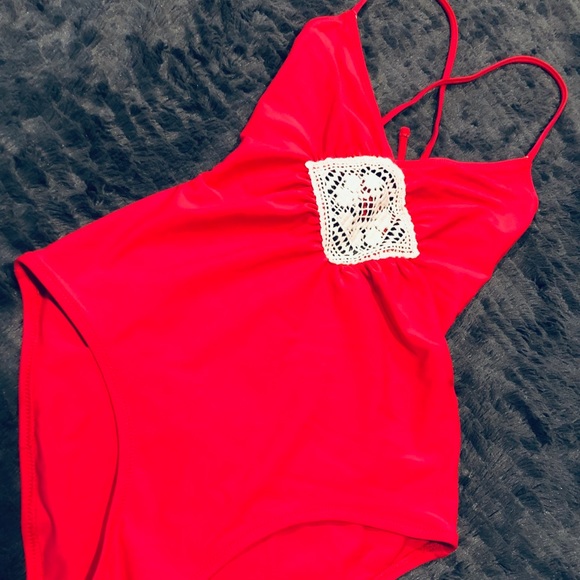 aerie Bright Red One Piece - Picture 1 of 1